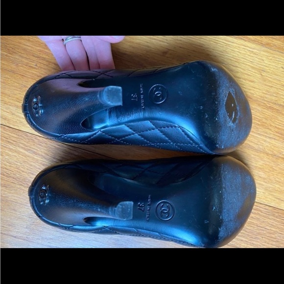 Chanel stilettos quilted leather size 37 - Picture 5 of 6